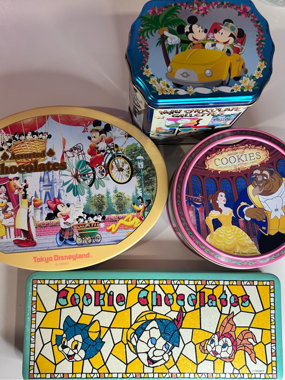 Vintage Tokyo Disney Resort Collectible Tins-lot of 4 ( Japan Exclusives)